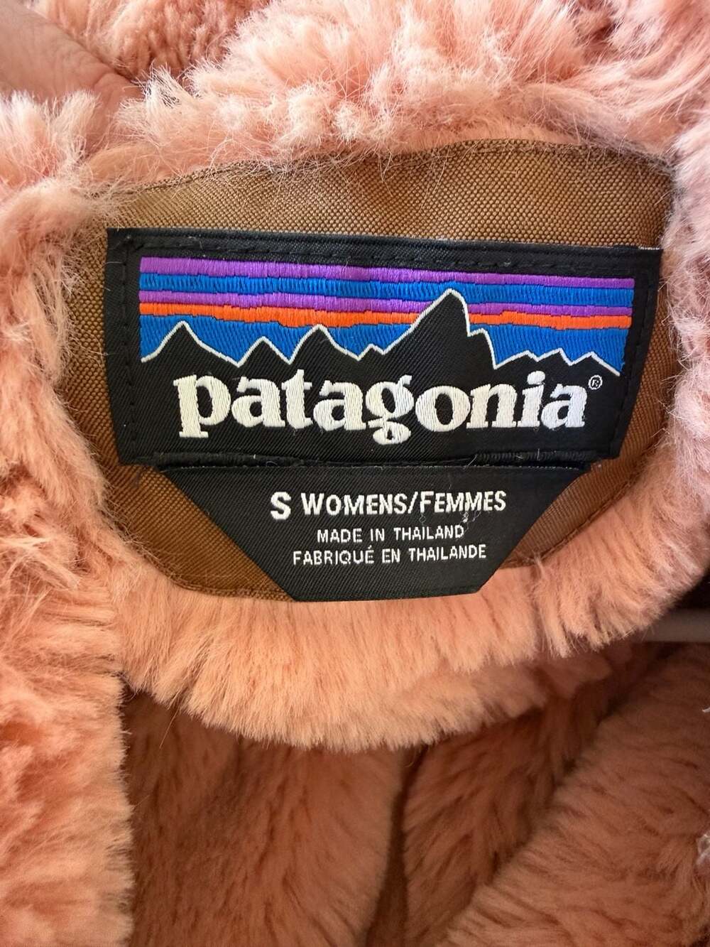 Patagonia Women's Maple Grove Canvas Jacket Brown with Pink Fleece Collar - Picture 7 of 7
